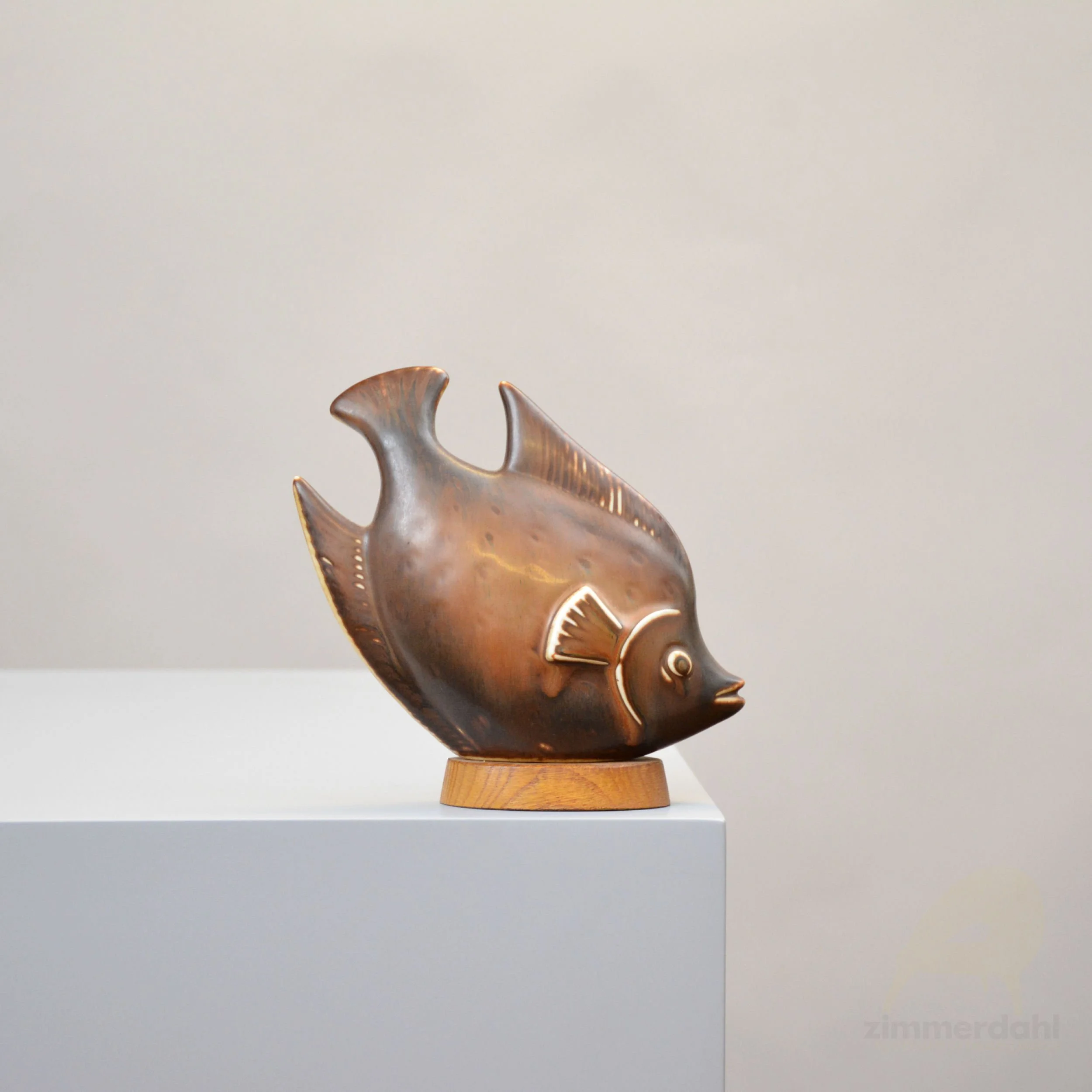 Stoneware Fish by Gunnar Nylund for Rörstrand, Sweden. 1950s